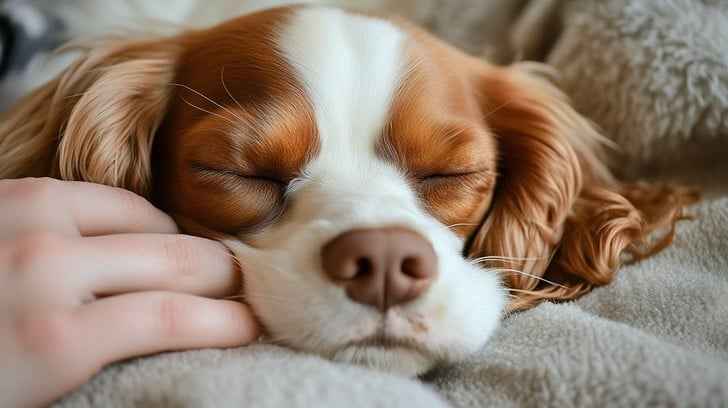 Sleeping Cavalier Spaniel