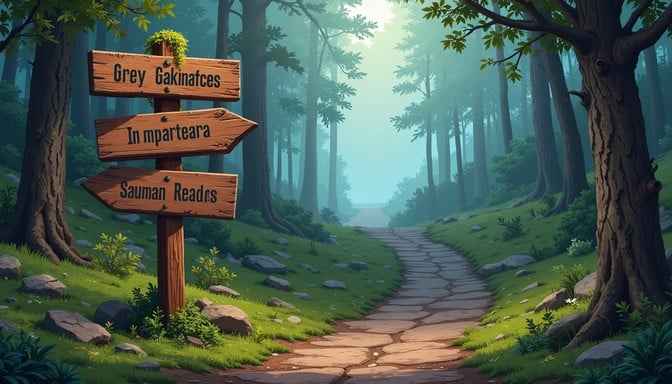 Mysterious Forest Crossroads