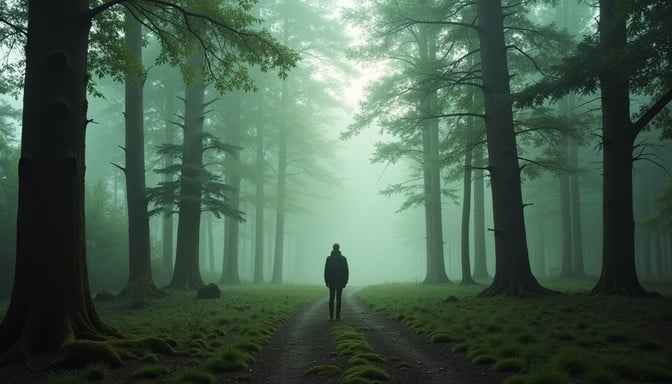 Misty Forest Solitude