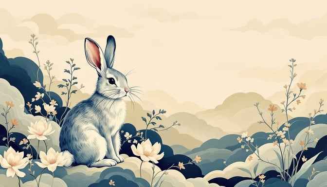 Peaceful Asian Rabbit