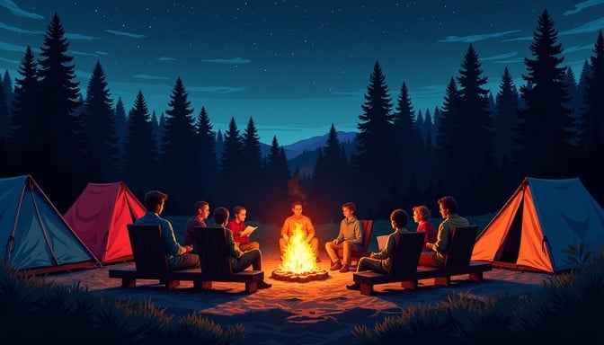 Cozy Camping Night Cozy Camping Night