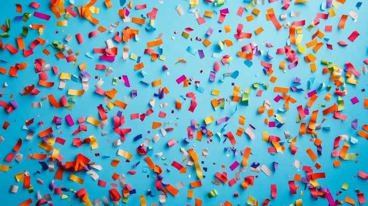 Colorful confetti celebration Colorful confetti celebration