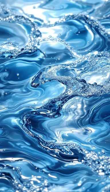 Flowing Blue Waves