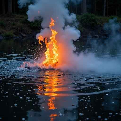 Fire meets water