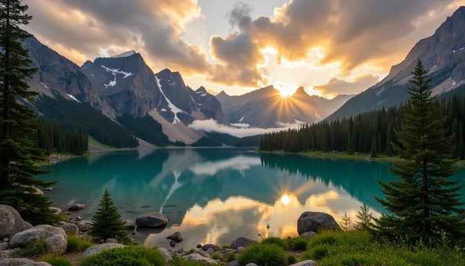 Majestic Mountain Reflection Majestic Mountain Reflection