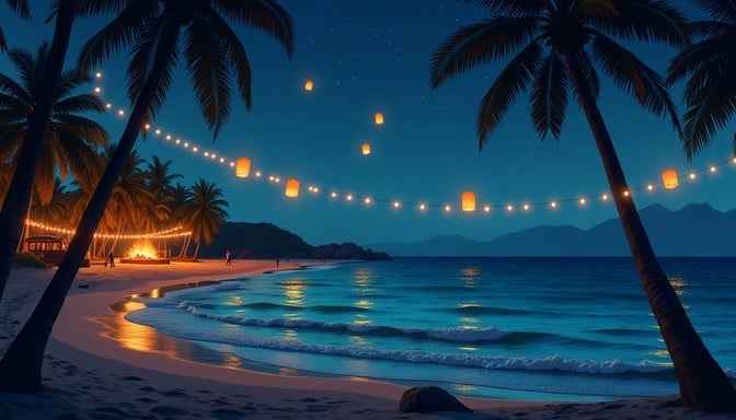 Illuminated Tropical Paradise Illuminated Tropical Paradise
