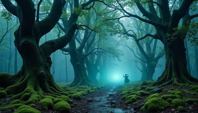 Enchanted Misty Forest