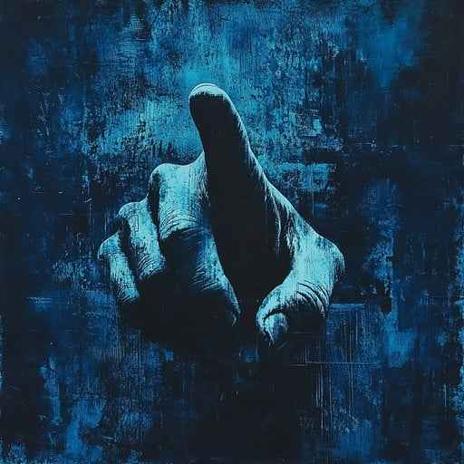 Blue Pointing Finger Blue Pointing Finger