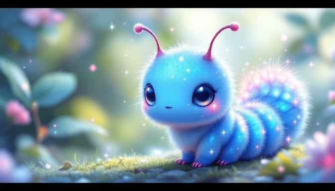Magical Blue Caterpillar