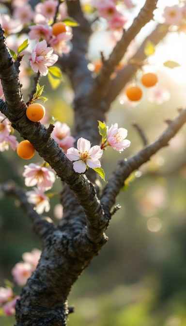 Blossoms Meet Fruit