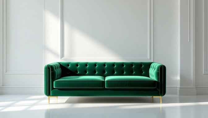 Elegant Emerald Sofa
