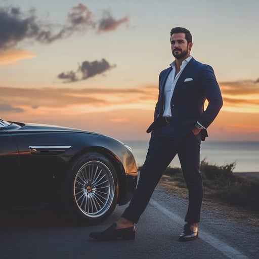 Elegant Man Sunset Elegant Man Sunset