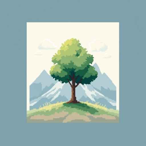 Solitary Pixel Tree