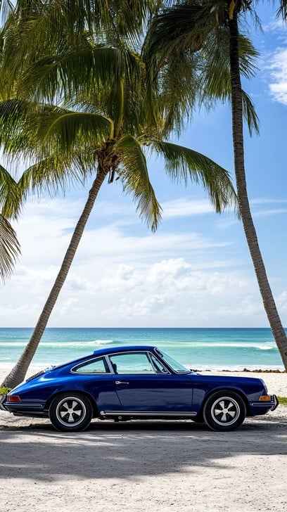 Beachside vintage car Beachside vintage car