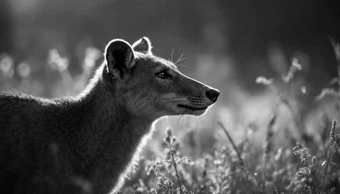Watchful Wolf Portrait Watchful Wolf Portrait