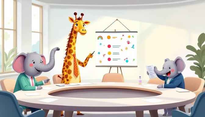 Whimsical Boardroom Animals
