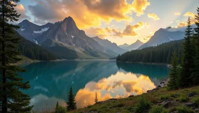 Majestic Mountain Reflection