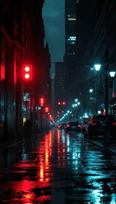 Rainy Crimson Reflections Rainy Crimson Reflections