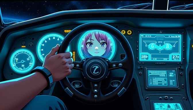 Futuristic Anime Dashboard