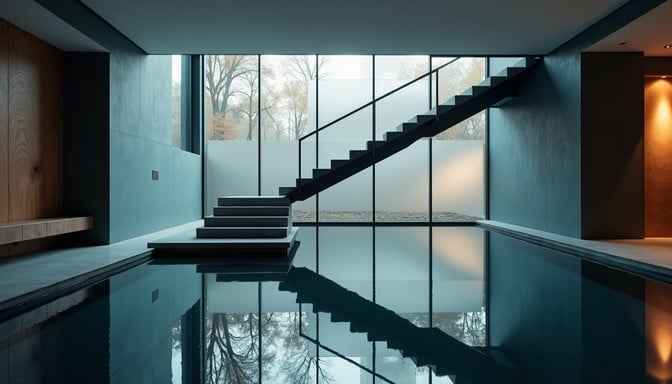 Reflected Floating Staircase