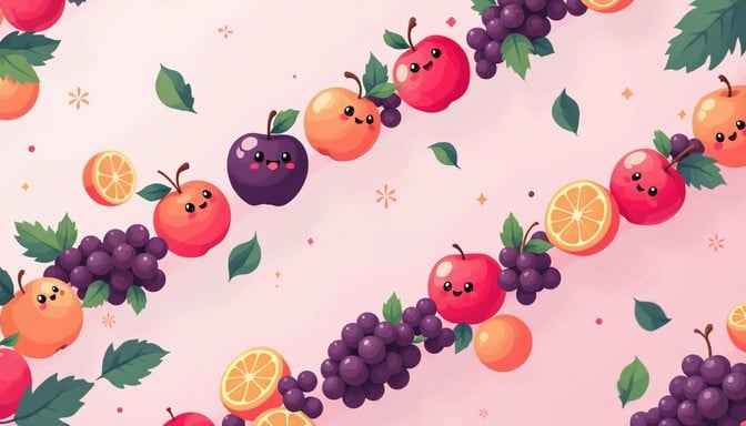 Kawaii Fruit Pattern