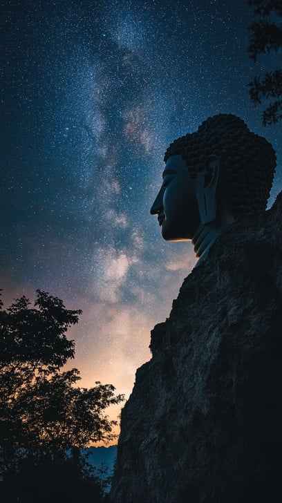 Buddha under stars Buddha under stars