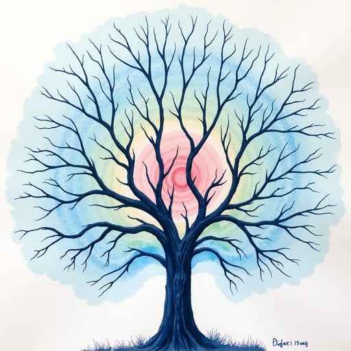 Ethereal Tree Silhouette