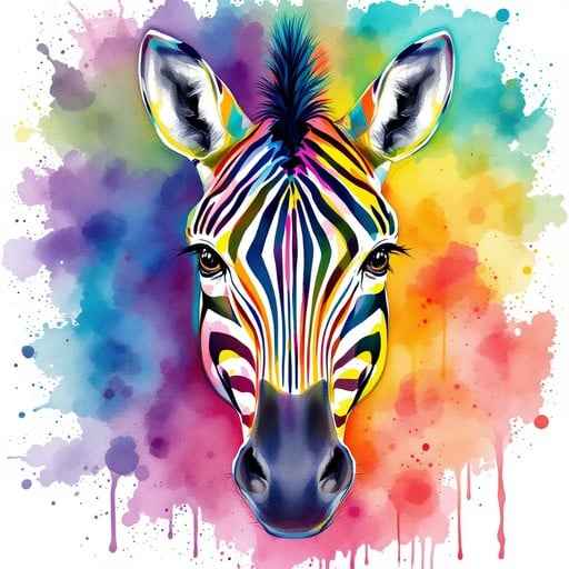 Rainbow Zebra Splash Rainbow Zebra Splash