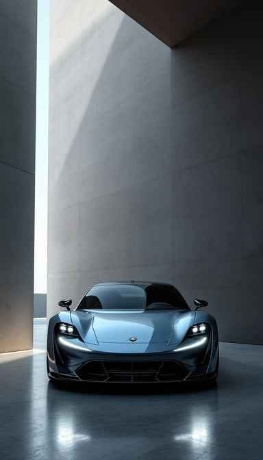 Sleek Blue Supercar Sleek Blue Supercar