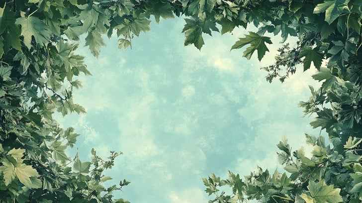 Leafy sky frame Leafy sky frame