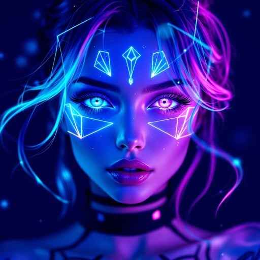 Neon Cyber Goddess