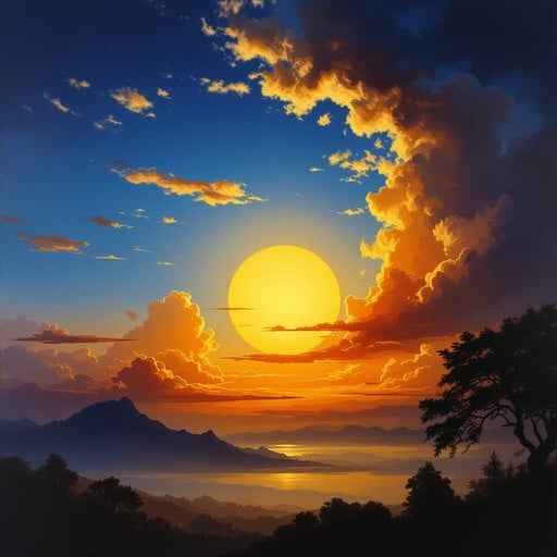 Majestic Mountain Sunset