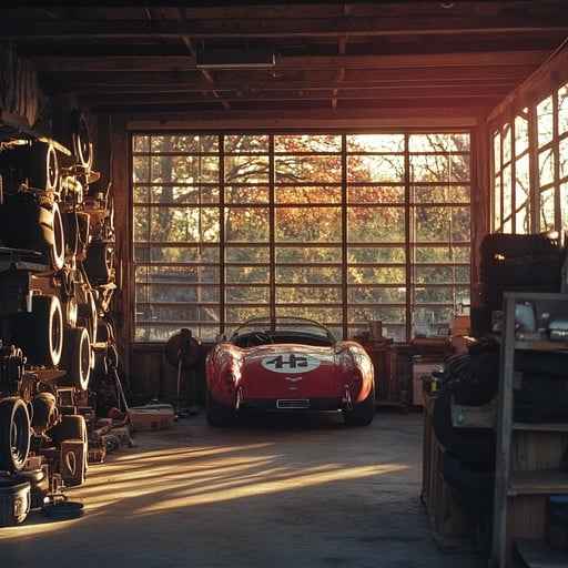 Vintage car garage