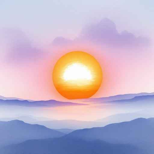 Mountains Meet Sunset