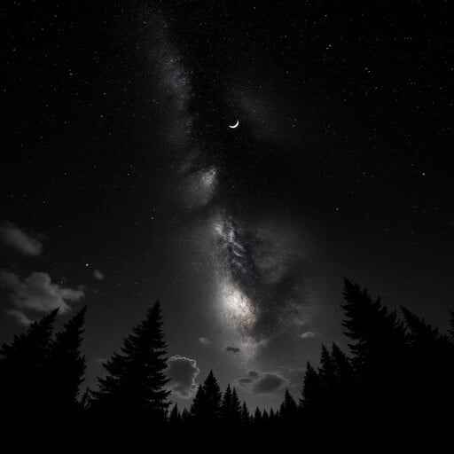 Cosmic Forest Night