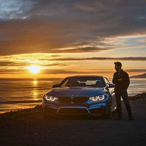 Sunset Car Pose Sunset Car Pose