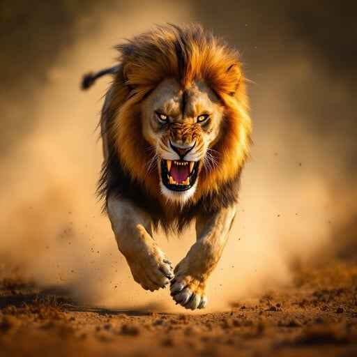 Charging Lion King Charging Lion King
