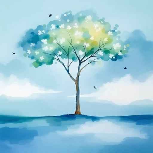 Ethereal Glowing Tree