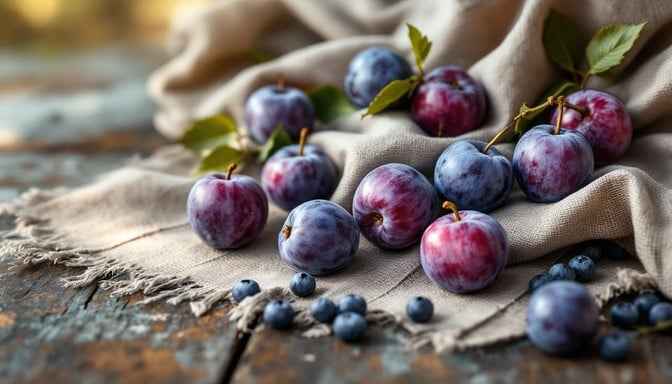 Fresh Purple Plums