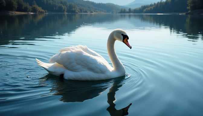 Serene Swan Gliding Serene Swan Gliding