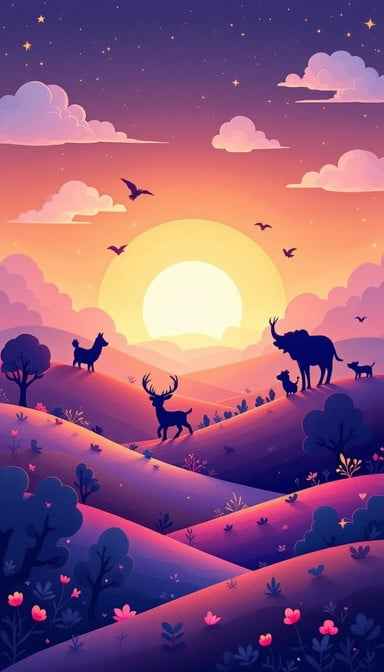 Magical Wildlife Sunset Magical Wildlife Sunset