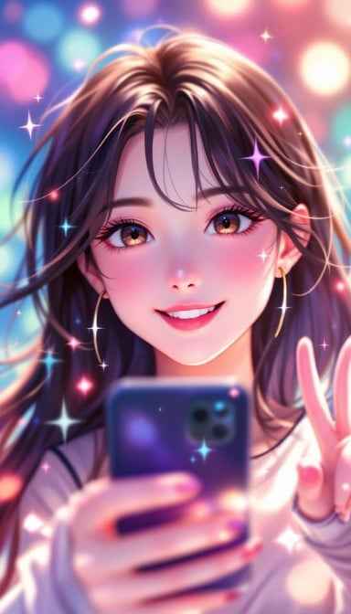 Sparkling Anime Selfie Sparkling Anime Selfie