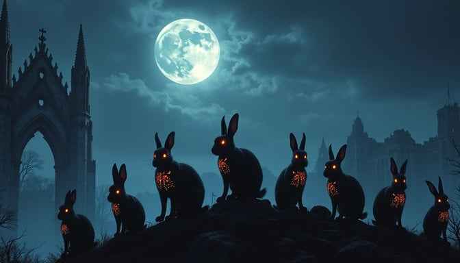 Moonlit Rabbit Sentinels