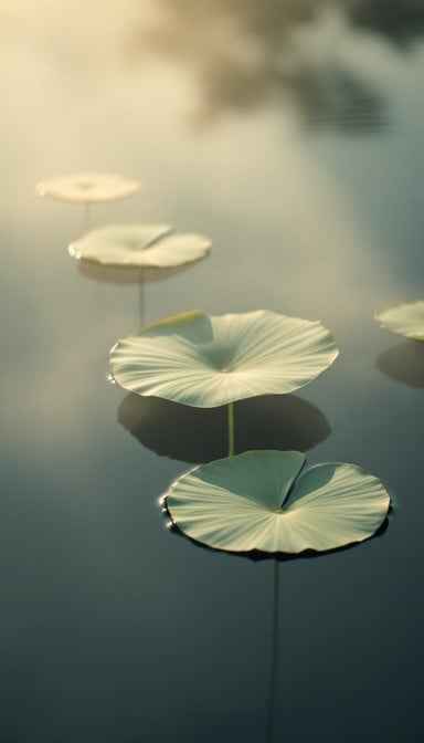 Floating Lotus Leaves