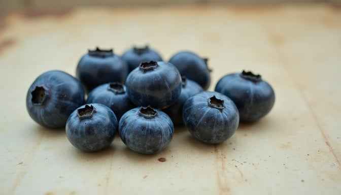 Plump juicy blueberries