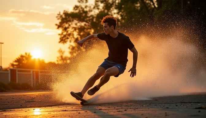 Sunset water rider