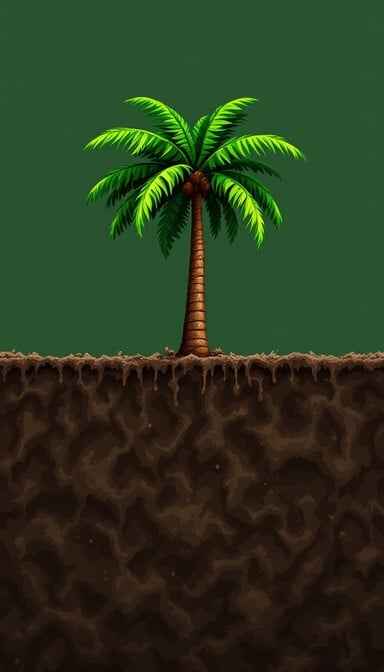 Pixelated Palm Oasis