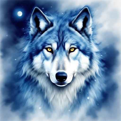 Mystical Blue Wolf Mystical Blue Wolf