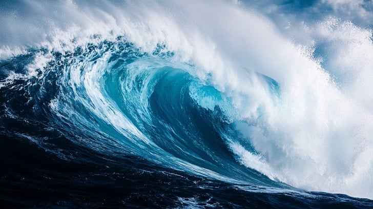 Majestic ocean wave