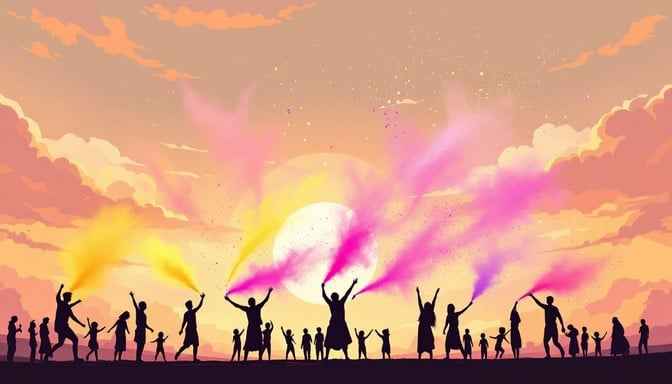 Festive Sunset Celebration